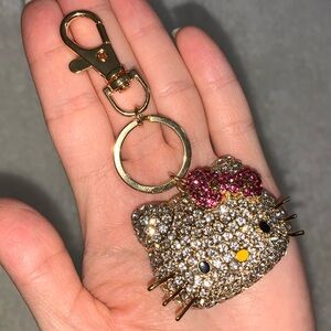 Bling / Rhinestone Hello Kitty Bag Charm / Keychain